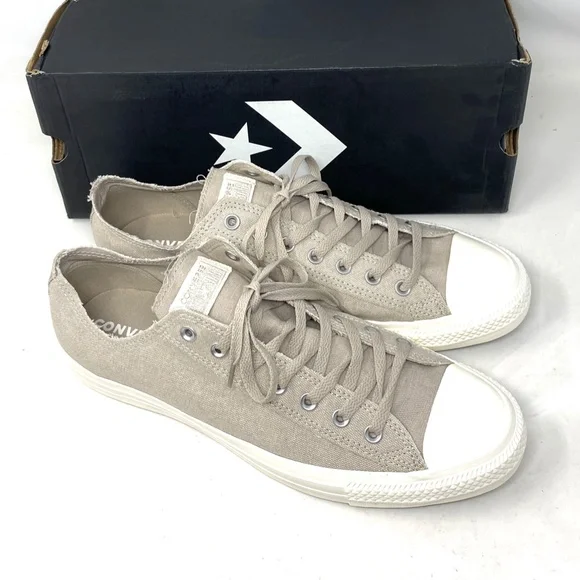 Converse Chuck Taylor OX Sneakers Low Top For Men Egret Canvas Casual 164098F - Picture 4 of 10